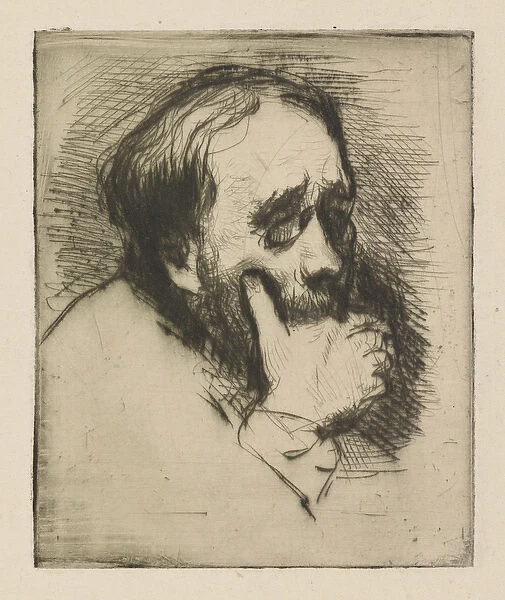 Portrait of Edgar Degas, 1875 (drypoint)