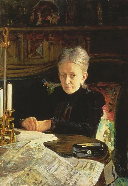 Portrait of Elena Osipovna Likhacheva (1836-1904) Writer and Social Activist