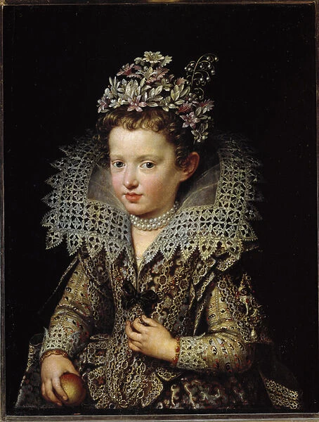 Portrait of Eleonora Gonzaga, princess of Mantua, child, circa 1605 (painting)