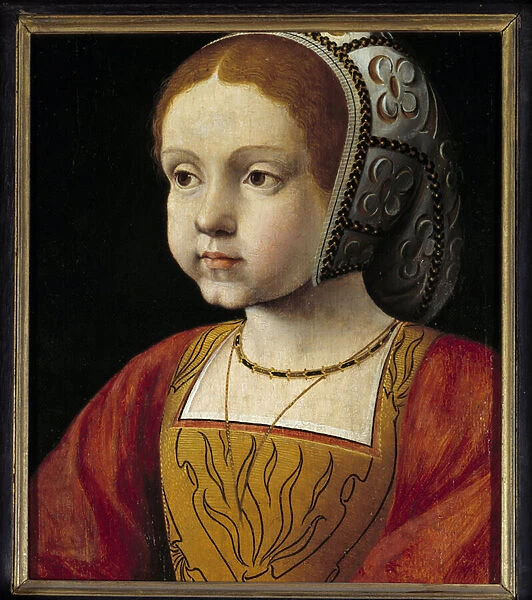 Portrait of Eleonore of Habsburg child, queen of Portugal then of France (1498-1558