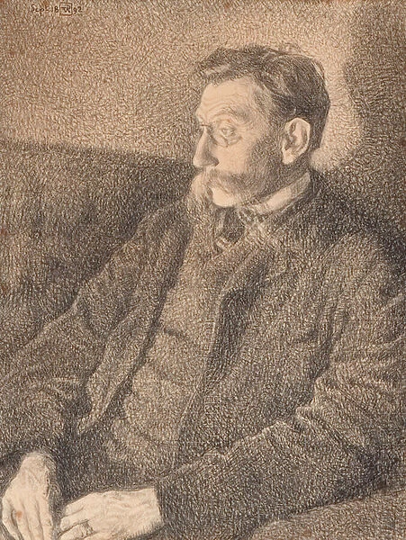 Portrait of Emile Verhaeren, 1892 (charcoal on paper)