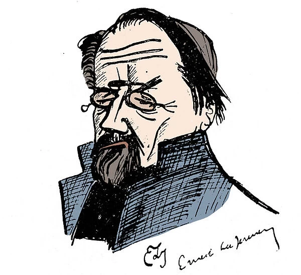 Portrait of Emile Zola (1840-1902) by Ernest La Jeunesse (1874-1917)