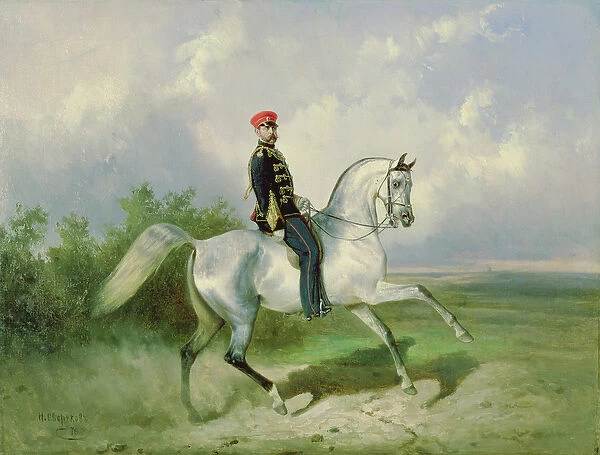 Portrait of Emperor Alexander II (1818-81) 1876 (oil on canvas)