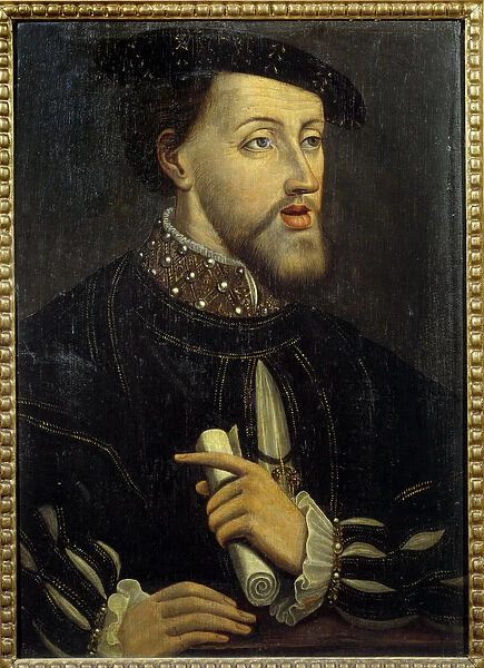 Portrait of Emperor Charles V (1500-1558). Anonymous painting of the French School