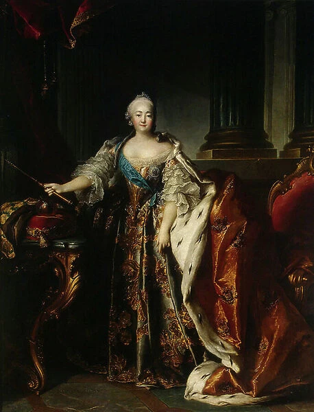 Portrait of Empress Elizabeth, 1758 (oil on canvas)