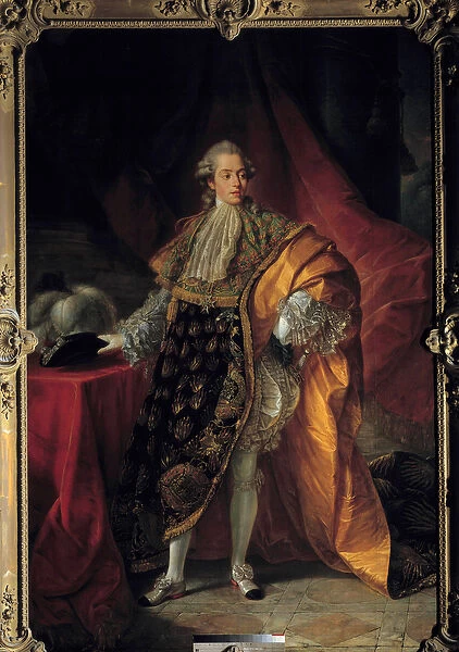 Portrait en pied de Charles Philippe de France en grand habit de l