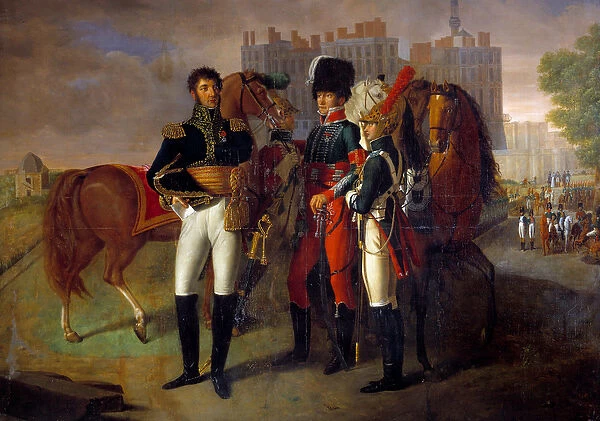 Portrait en pied de La Ronciere, commander of the cavalry school of Saint Germain