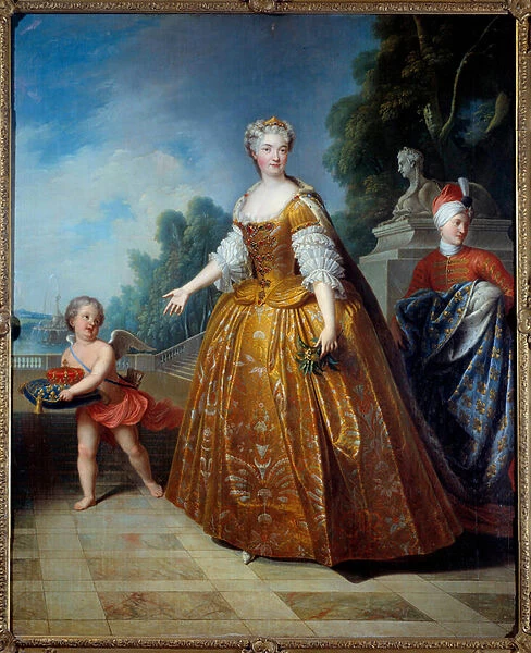 Portrait en pied de Marie Lesczinska (Lesczynska) (1703-1768