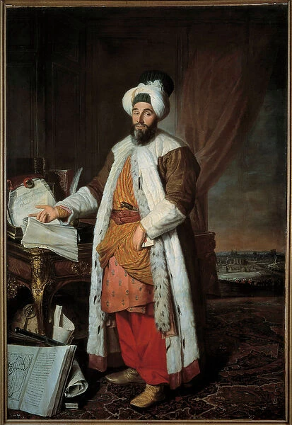 Portrait en pied de Mehemet Said Pasha Bey de Roumelie, ambassador of Sultan Mahmud