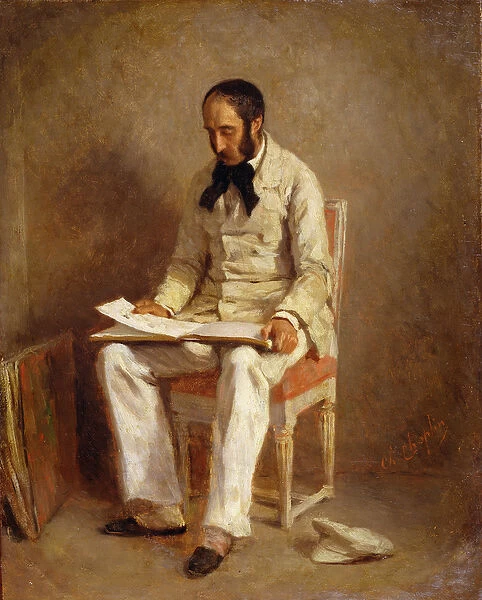 Portrait of Ernest-Aime Feydeau (1821-73) (oil on canvas)