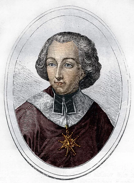 portrait Etienne de Lomenie de Brienne (1727-1794), French prelate and politician