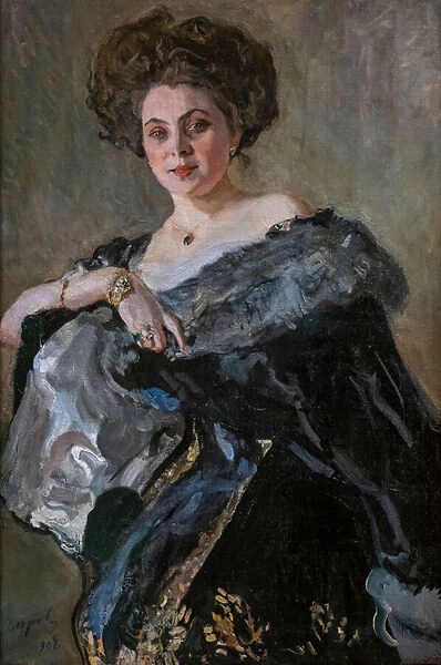 Portrait of Evdokiya Sergeevna Morozova, 1908 (Oil on canvas)
