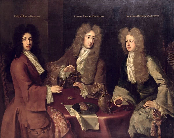 Portrait of Evelyn, 1st Duke of Kingston, Charles, Earl of Burlington and John