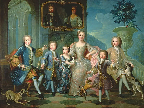 Portrait of the Family of the Duke of Valentinois (oil on canvas)