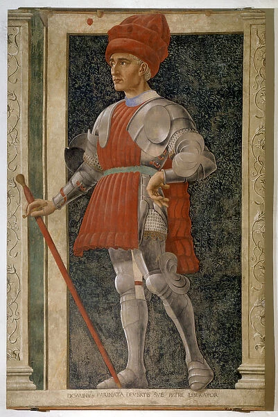 Portrait of Farinata degli Uberti, Italian aristocrat and military leader (fresco