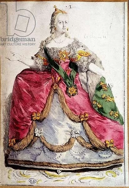 Portrait in feet of Catherine II of Russia, 18th century