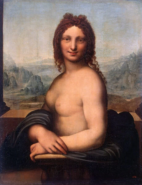'Portrait de femme nue'(Mona Vanna ou monna) Peinture de Gian Giacomo Caprotti (Salai) (1480-1524) State Hermitage, Saint Petersbourg