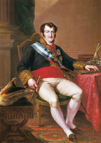Portrait of Fernand VII of Spain ( 1784-1833) (oil on canvas)