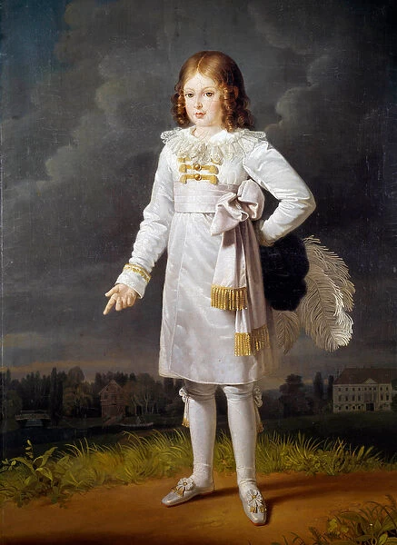 Portrait in foot of Frederic Napoleon, Prince Bacciochi (1814-1833