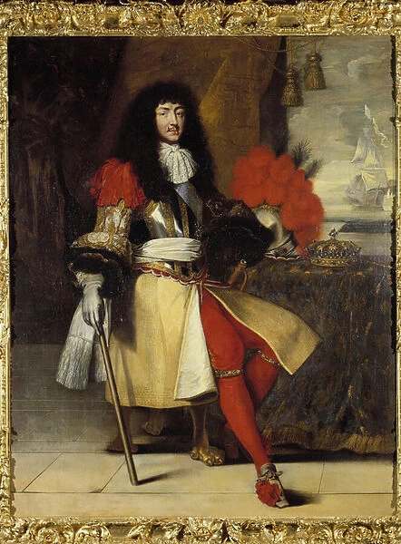 Portrait in foot of Louis XIV, King of France and Navarre (1638-1715