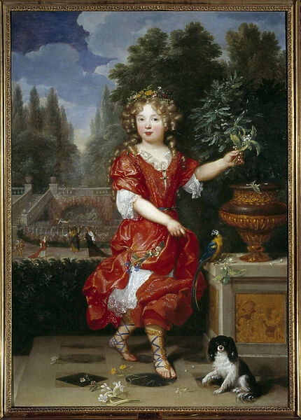 Portrait in foot of Mademoiselle de Blois (1666-1739) Marie Anne de Bourbon
