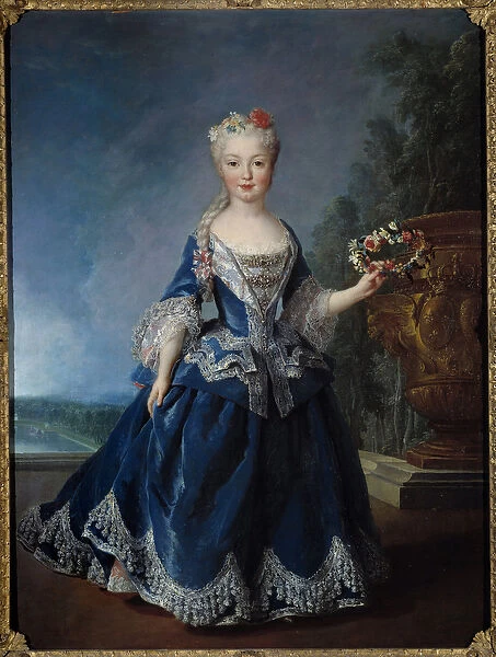 Portrait in foot of Marie Anne Victoire, Infante of Spain (1718-1781