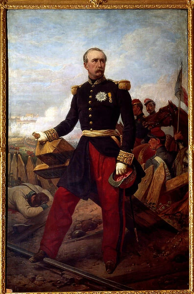 Portrait in foot of Patrice de Mac Mahon, marechal of France in 1859