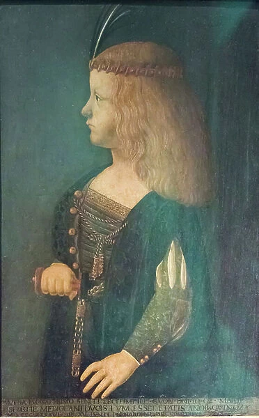 Portrait of Francesco II Sforza as a five year old, 1496 (oil on wood panel)