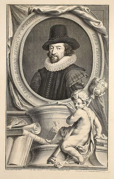 Portrait of Francis Bacon, Viscount of St Albans, illustration from