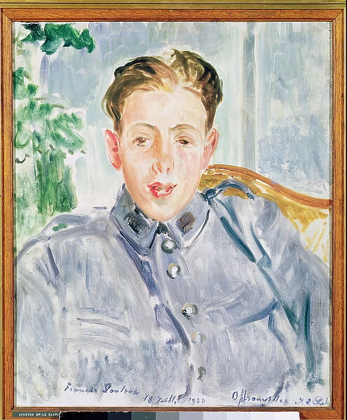 Portrait of Francis Poulenc (1899-1963) 1920 (oil on canvas)