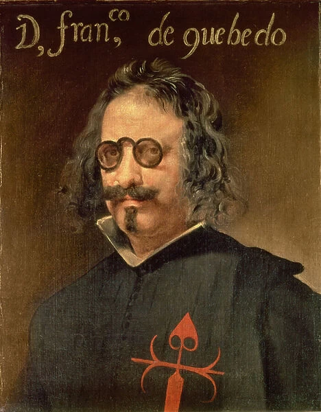Portrait of Francisco de Quevedo y Villegas (1580-1645) (oil on canvas)