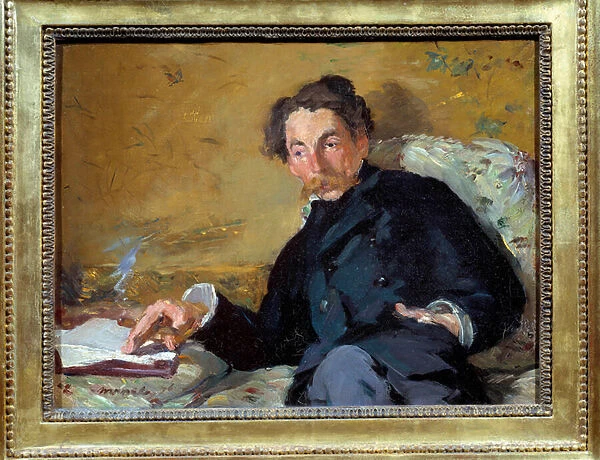 Portrait of the French poet and writer Stephane Mallarme (1842-1883