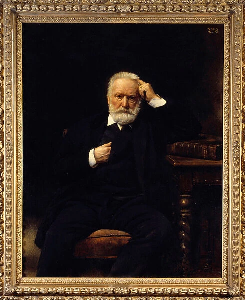 Portrait of the French writer Victor Hugo (1802-1885) Painting by Leon Joseph Bonnat