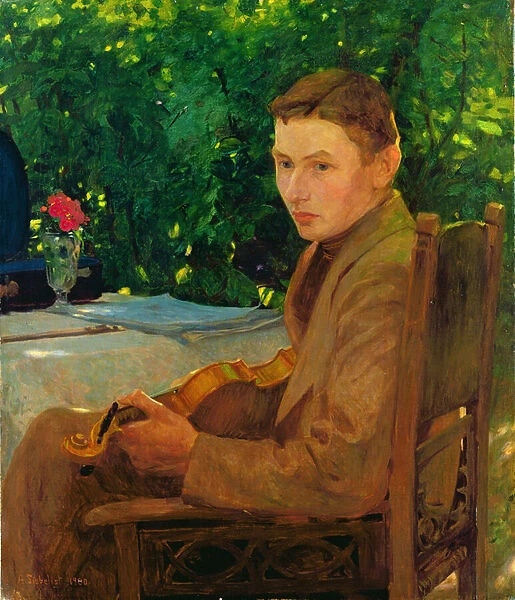 Portrait of Friedrich Ahlers-Hestermann (b. 1883) 1900 (oil on canvas)