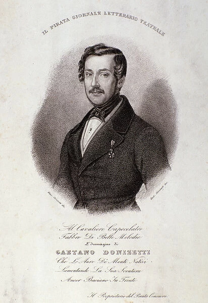 Portrait of Gaetano Donizetti (engraving)