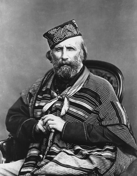 Portrait of Garibaldi (b  /  w photo)