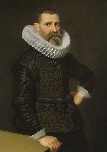 Portrait of a gentleman in a black tunic and ruff
