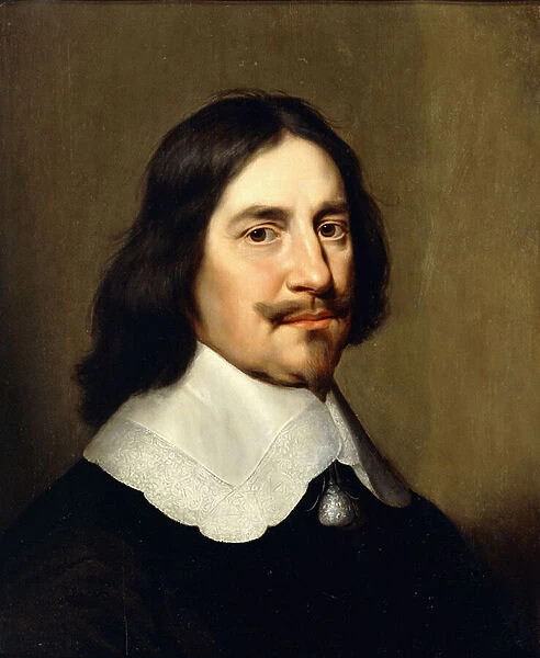 Portrait of a Gentleman, bust length, wearing Black, (oil on panel)