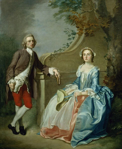 Portrait of a Gentleman and his Wife (oil on canvas)