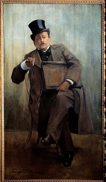 Portrait of Georges Courteline (1858-1929) Writer Painting by Leopold Stevens (1866-1935