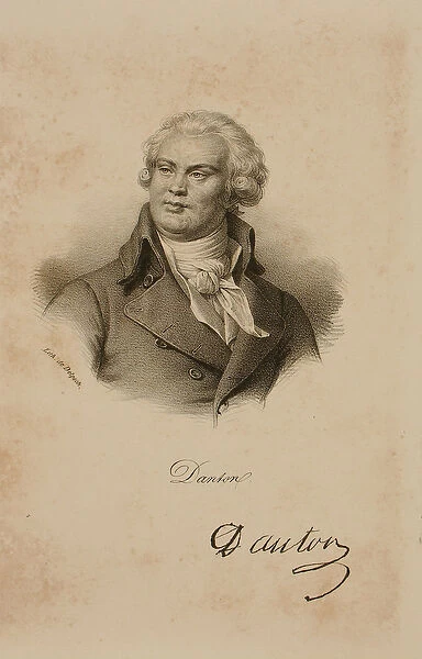 Portrait of Georges Danton (1759-94) (litho)