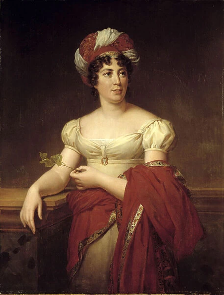 Portrait of Germaine Necker, Baroness of Stael Holstein called Madame de Stael (1766-1817