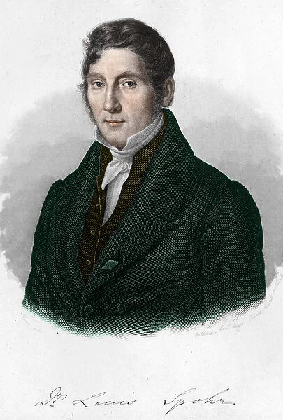 portrait of the German composer Louis Spohr (1784-1859)