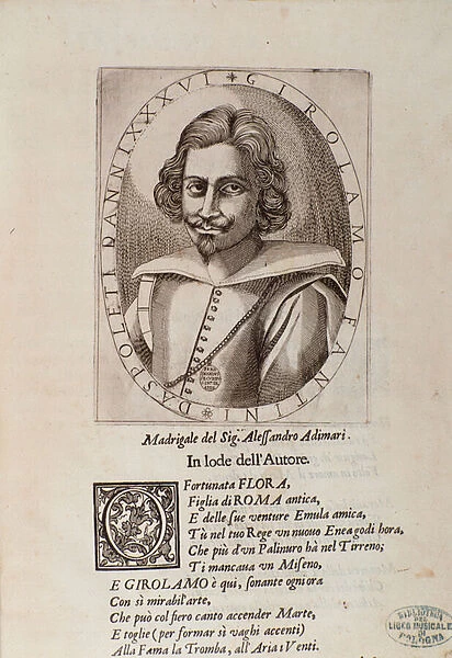 Portrait of Gerolamo Fantini (title page of his Method for learning to play the trumpet