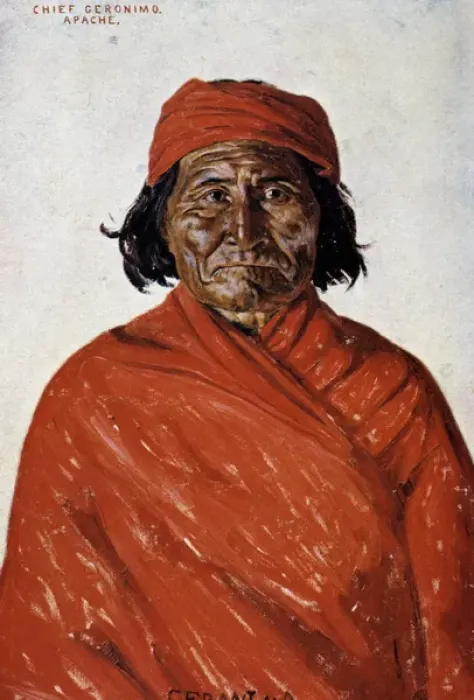 Framed Print : Portrait of Geronimo, Apache Chef