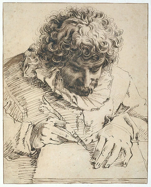 Portrait of Gillis van Breen, 1568-1617 (pen and brush)