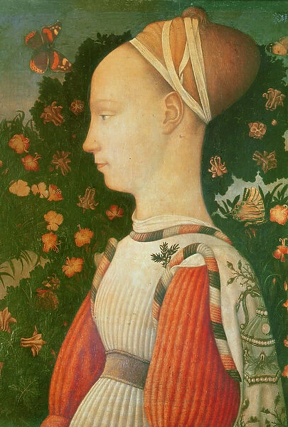 Portrait of Ginevra d Este, c. 1436-38 (wood panel)