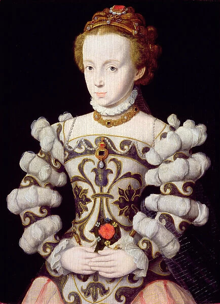 Portrait of a girl holding a rose (panel)