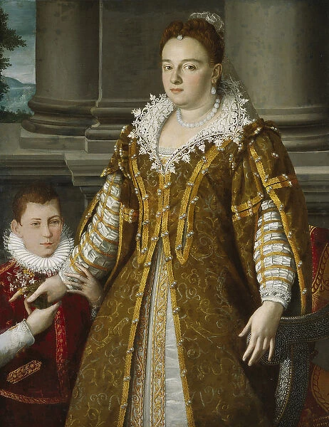 Portrait of Grand Duchess Bianca Capello de Medici with Her Son, c
