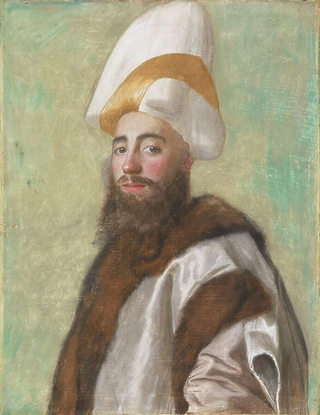 Portrait of a Grand Vizir, or of a European dressed as one, c.1741 (pastel on parchment)